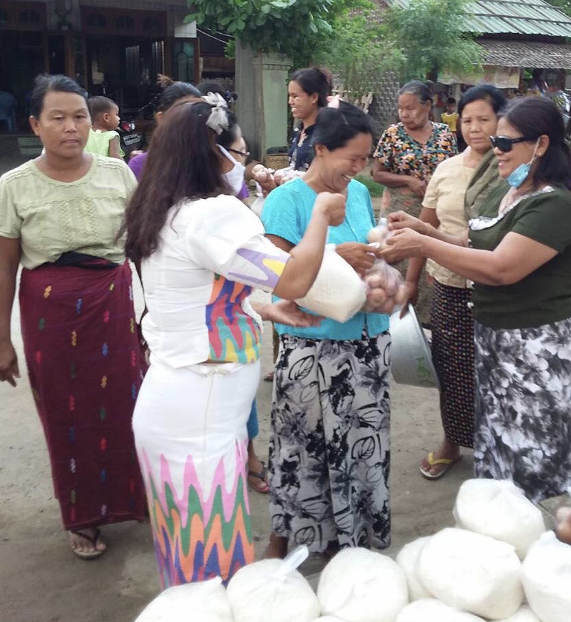 Distribution the basic food products from the employer to the employees 